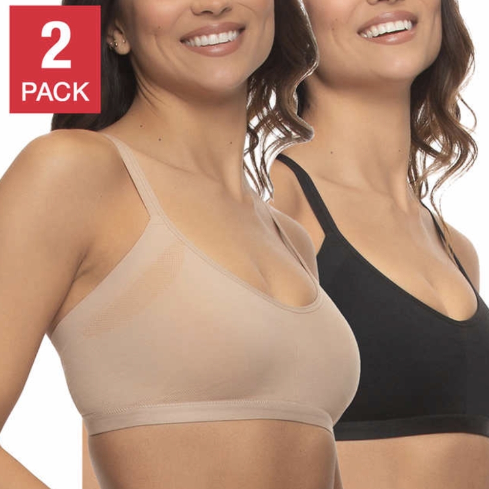 Felina Ladies' Side Smoothing Bra, 2-pack